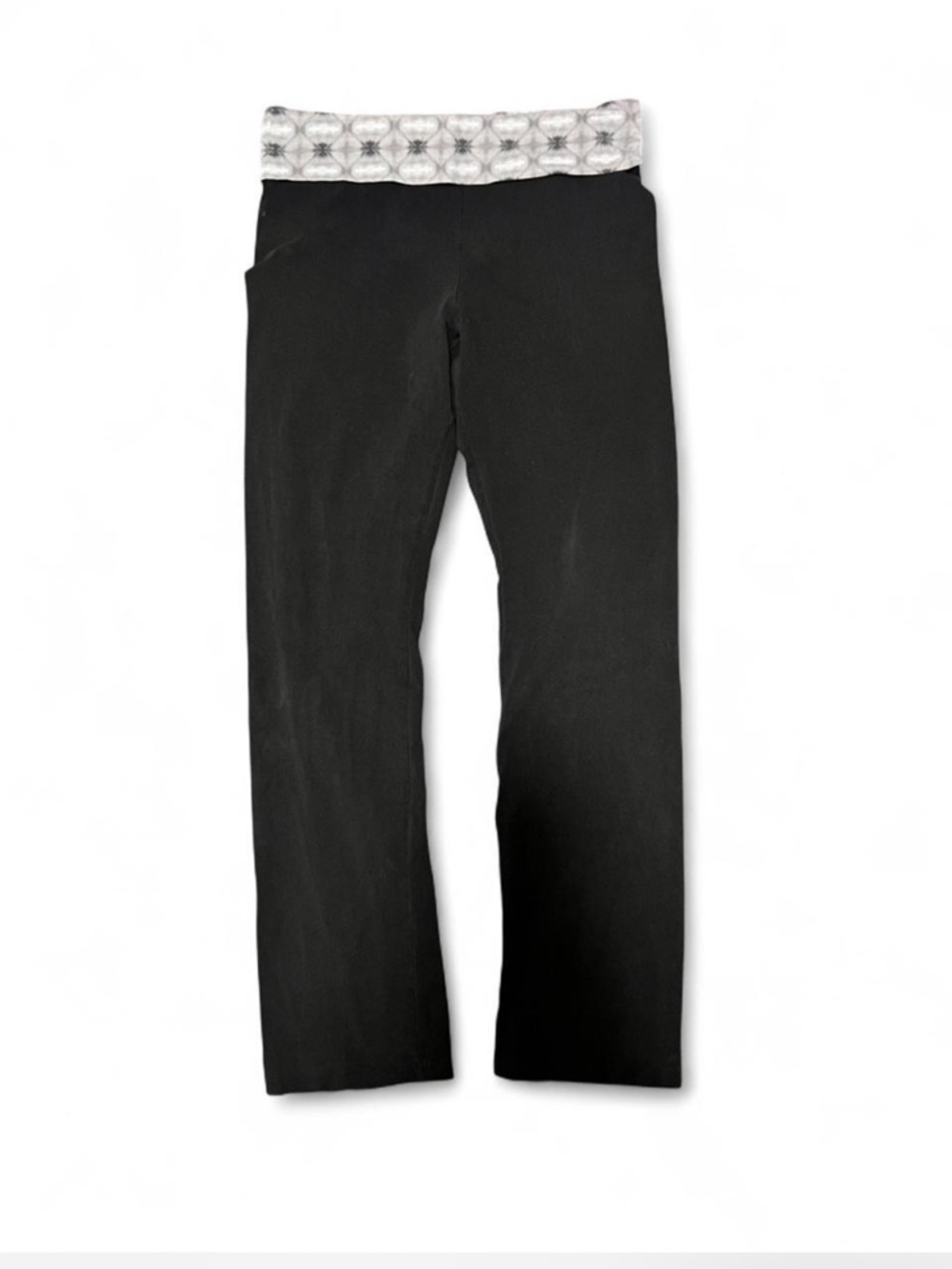 Victoria's Secret Black Leggings with fold over waist